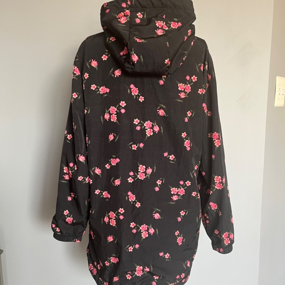 Victoria's Secret Pink Long Floral Bloom Cherry blossom Anorak Windbreaker Jacke - Picture 10 of 16